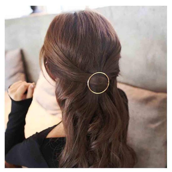 Bachca Accessories - Bachca Paris Circle Round Metal Hair Barrette